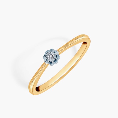 Pierścionek zaręczynowy SAVICKI: dwukolorowe złoto, diament